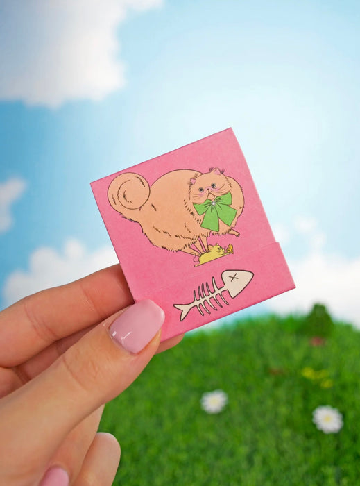 BURNING LOVE Cat Matchbook