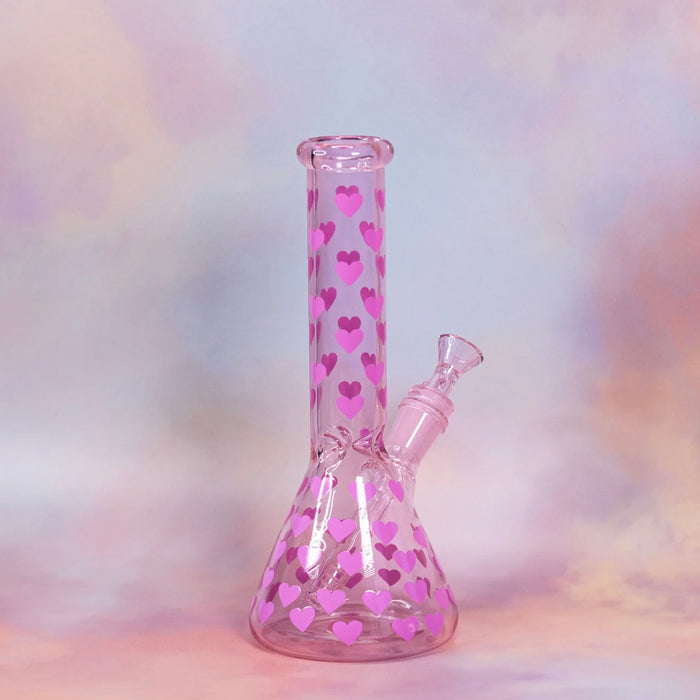 BURNING LOVE Heart Throb Beaker Bong