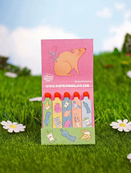 BURNING LOVE Trash Matchbook
