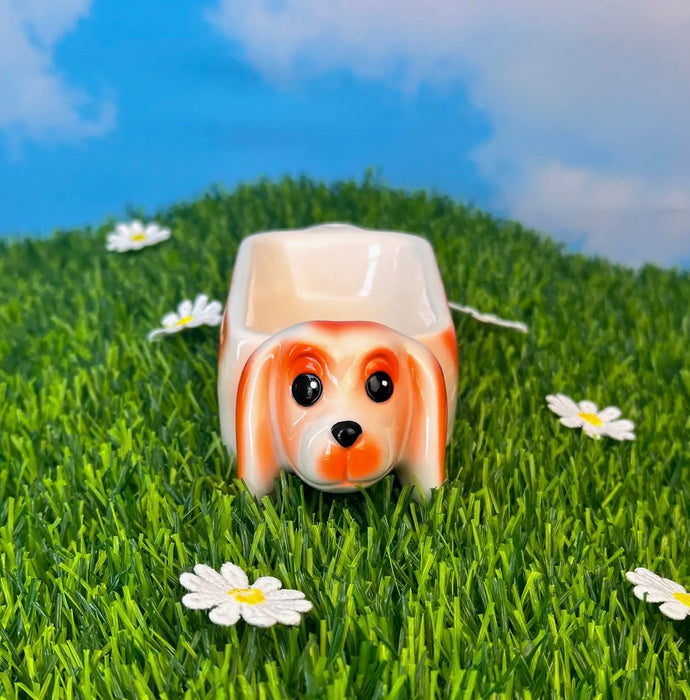 BURNING LOVE Dachshund Ash Tray