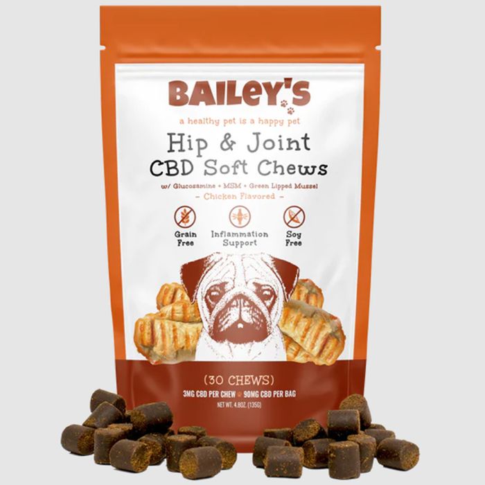 Bailey's Chicken Flavored Hip & Joint CBD Soft Chews 30 count (90mg bag)
