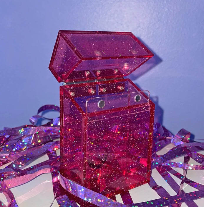 A Shop of Things Pink Glitter Cigarette Box