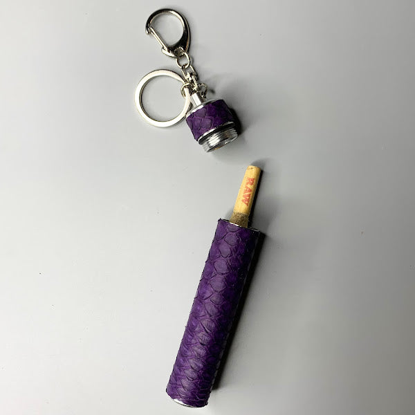 Haus of Topper Objects Royal Purple Python J Carrier Key Chain