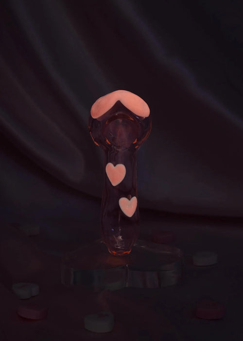 Canna Style HEART PIPE (glow in the dark)