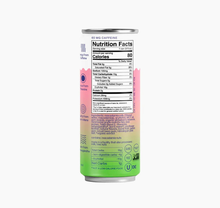 Taika Strawberry Matcha Latte with Adaptogens