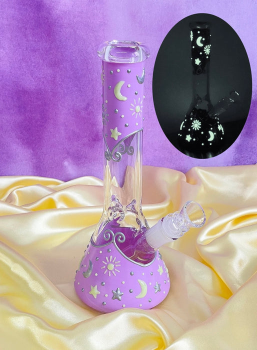 CANNA STYLE LAVENDER CELESTIAL BONG (glow in the dark)