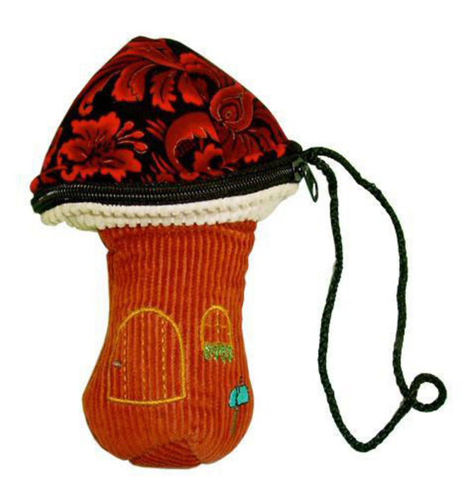 ThreadHeads Corduroy Mushroom Padded Pouch - 4.5"x7"