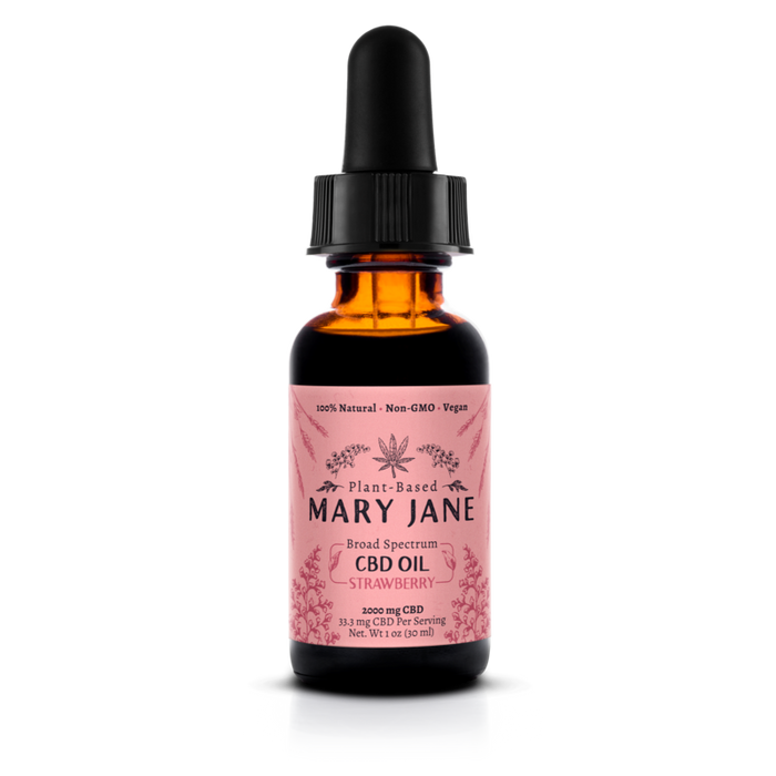 PLANT-BASED MARY JANE BROAD SPECTRUM 2000 MG STRAWBERRY HEMP EXTRACT