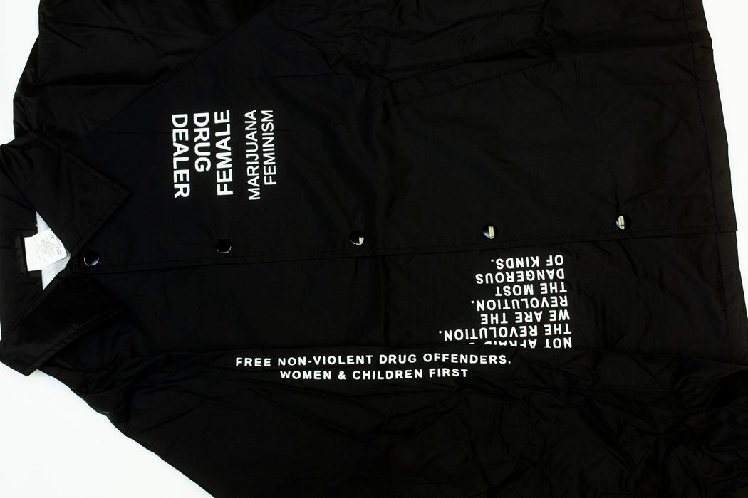 BWFW BLACK PRINTED Coach's Jacket - X LARGE