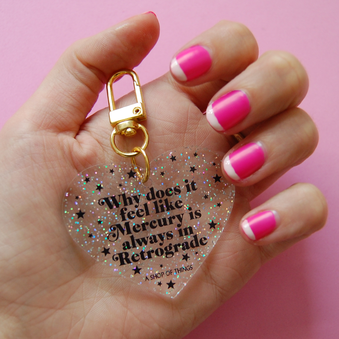 A Shop of Things Mercury in Retrograde Keychain