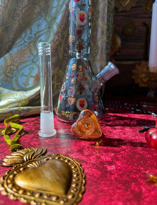 BURNING LOVE SACRED HEART BEAKER BONG