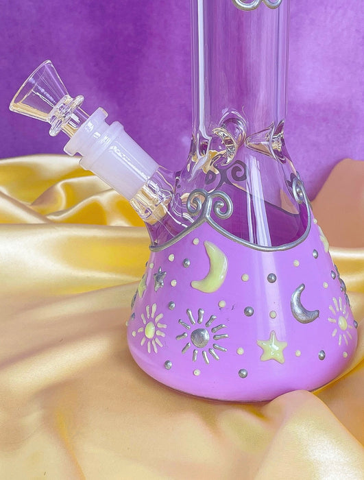 CANNA STYLE LAVENDER CELESTIAL BONG (glow in the dark)