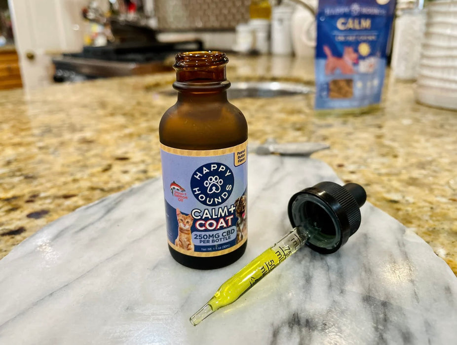 HAPPY HOUNDS CALM + COAT | Salmon Oil CBD Drops