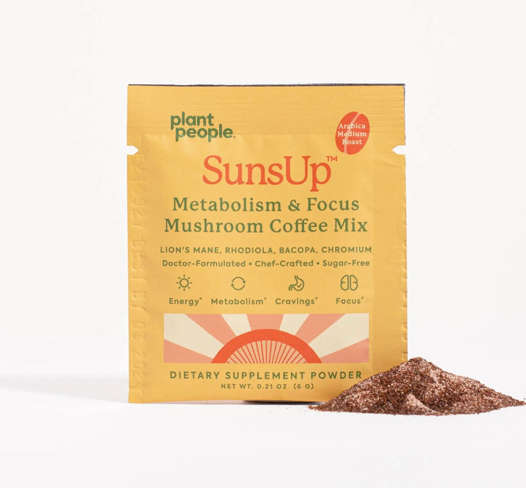 PLANT PEOPLE SunsUp Metabolism & Focus Mushroom Coffee Mix SINGLE PACK