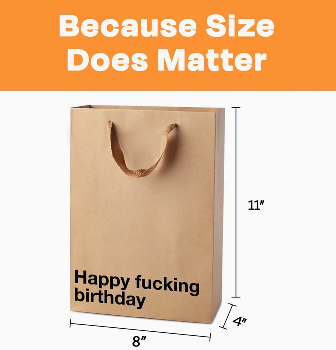 MilkToast Brands "Happy Fucking Birthday" Funny Gift Bag