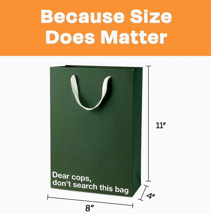 MilkToast Brands "Dear Cops, Don't Search This Bag" Gift Bag