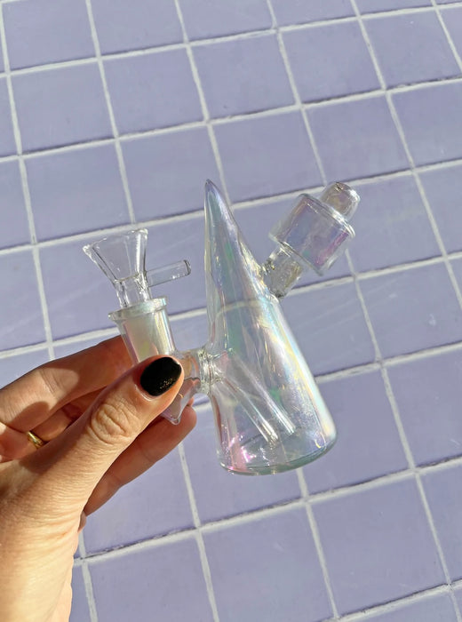 BURNING LOVE Mini Cone Bubbler- Iridescent