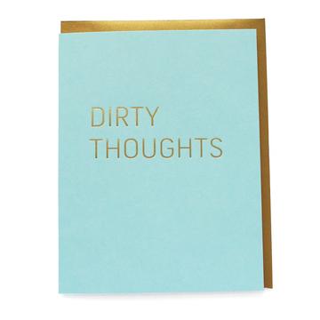 WORD FOR WORD DIRTY THOUGHTS Hot Foil Love Greeting Card