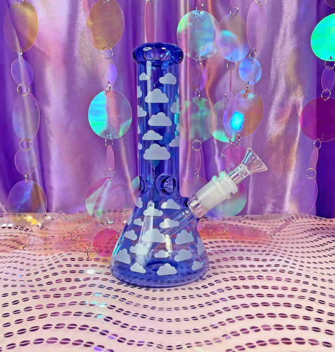 Burning Love Blue Cloud Bong