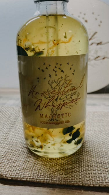 Ancestral Whisper “Majestic” body/massage oil infused with CBD 4oz.