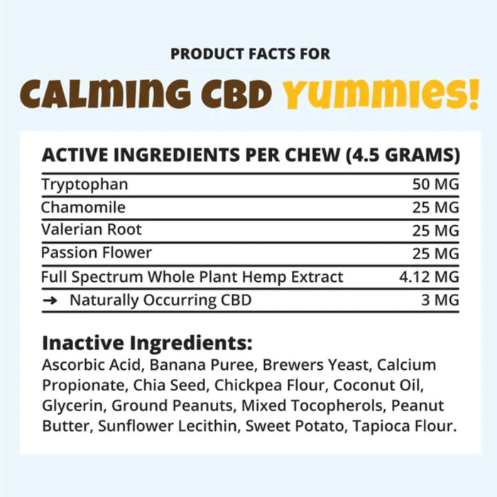 Bailey's Peanut Butter & Banana Calming CBD Yummies! (30 count - 90mg bag)