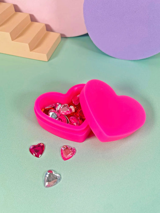 BURNING LOVE Heart Silicone Container - PINK