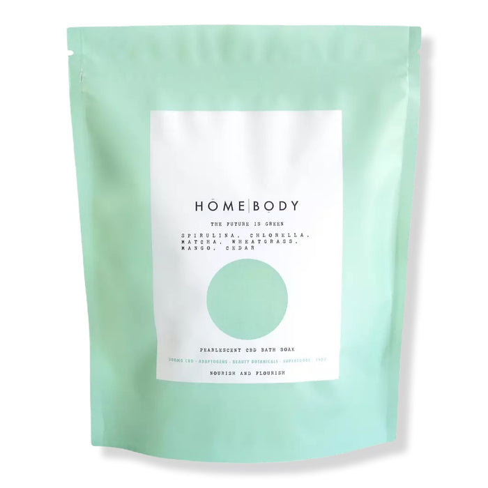 HOMEBODY Under 300MG CBD "The Future is Green" Pearlescent CBD Bath Bomb Soak: 14oz. LARGE