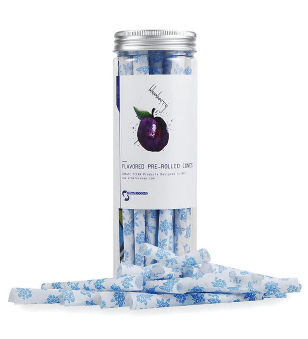 Ornate Ocean Flavored Pre Rolled Cones 50 Pack (BLUEBERRY)