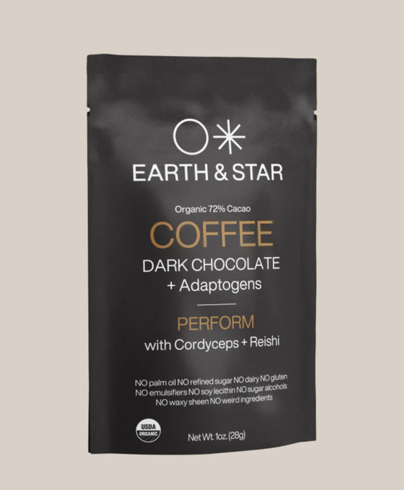 EARTH AND STAR Coffee Chocolate Bar - Dark Chocolate + functional mushroom extracts
