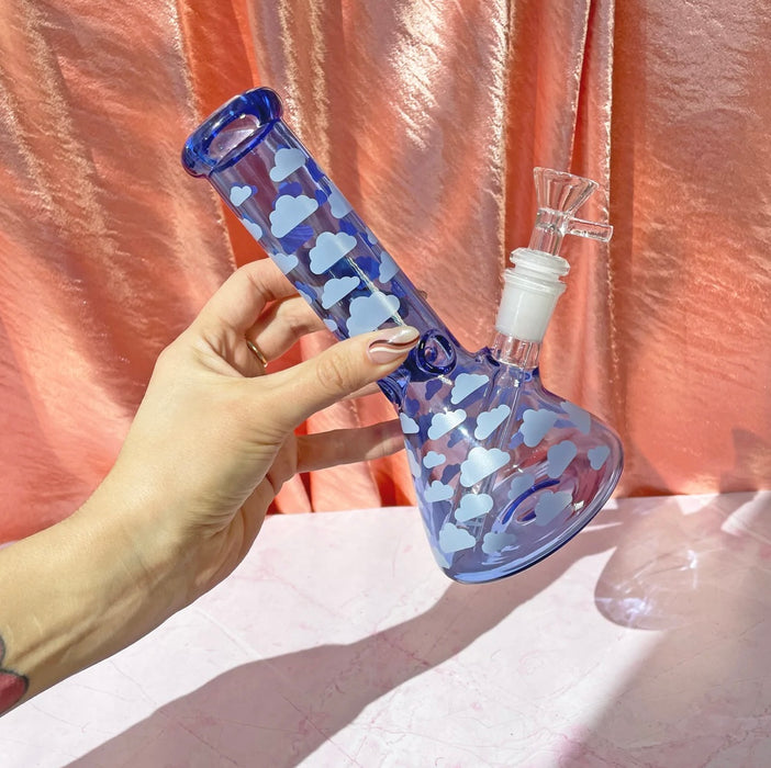 Burning Love Blue Cloud Bong