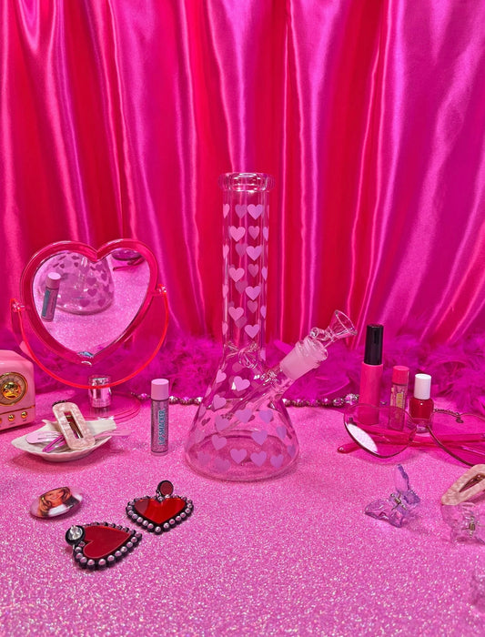 BURNING LOVE Heart Throb Beaker Bong