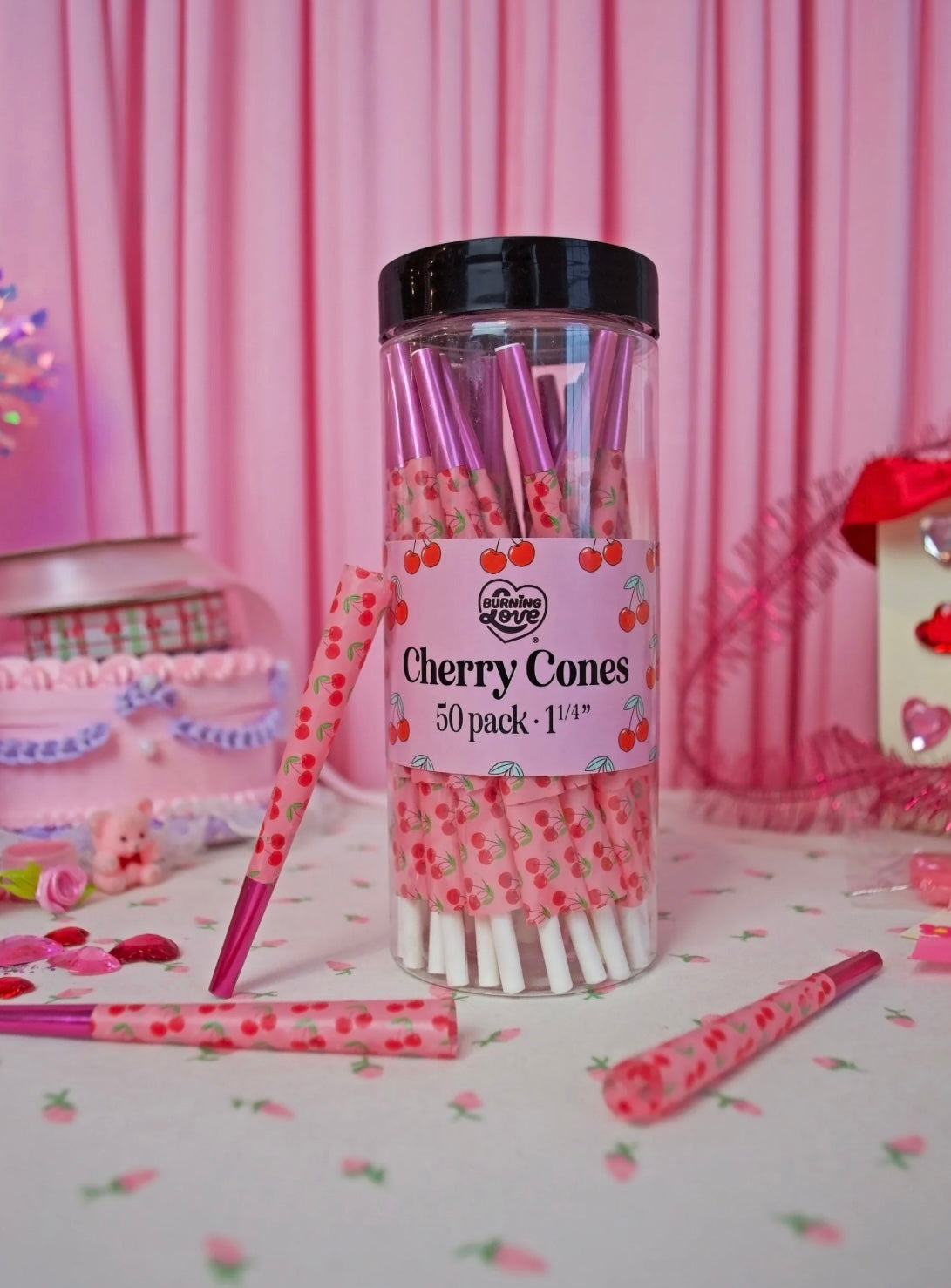 BURNING LOVE Cherry Cones- 50 Pack — Happy Buds Brooklyn