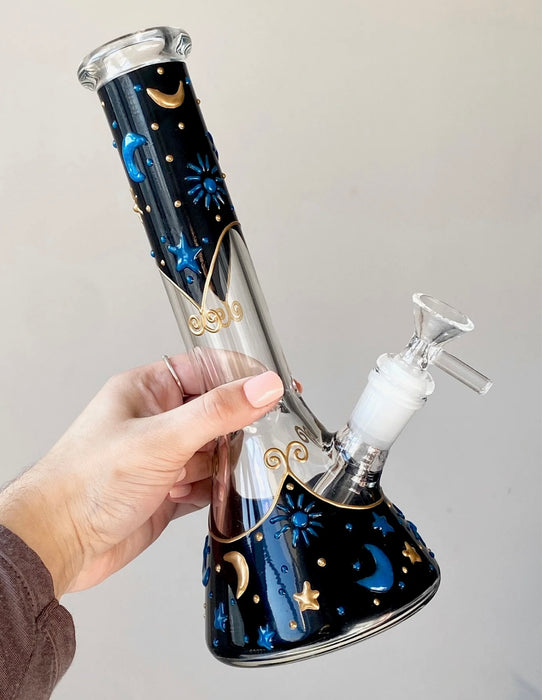 CANNA STYLE MIDNIGHT CELESTIAL BONG (glow in the dark)
