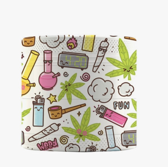 Happy Buds Small Grinder Smoke Session motifs