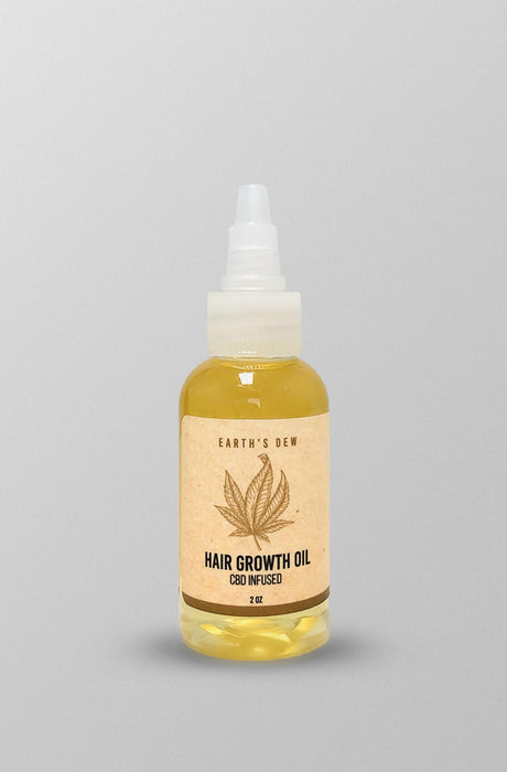 Earth's Dew CBD Infused Hair Growth Oil 2oz.