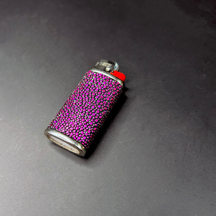 HAUS OF TOPPER OBJECTS Metallic Pink Shagreen Mini Lighter Case