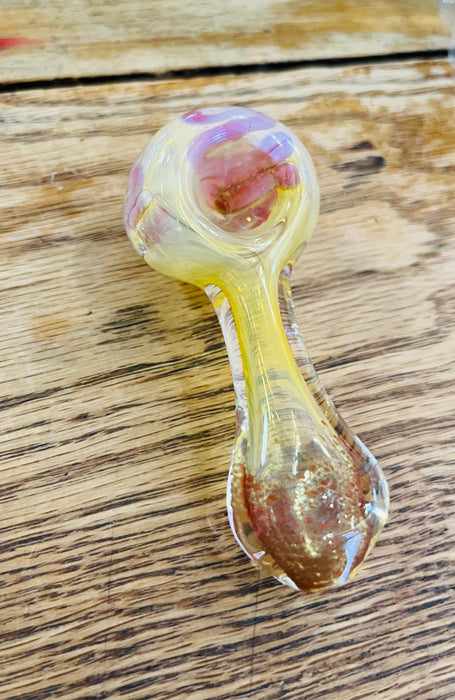 Simple Worked Spoon Pipe | 3.25"-3.5" | PINK PUFF