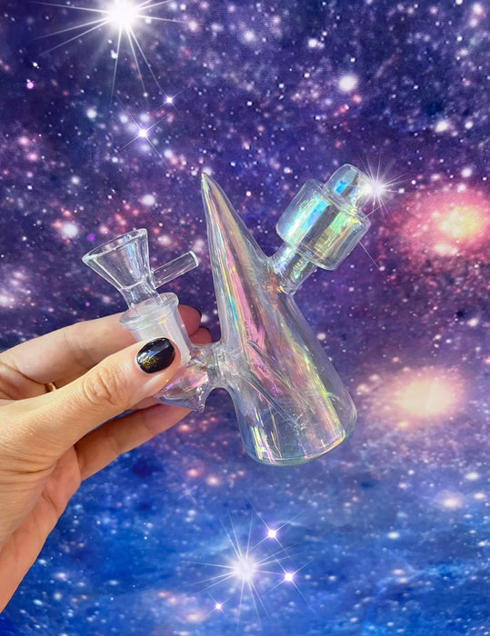 BURNING LOVE Mini Cone Bubbler- Iridescent