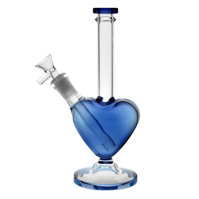 Happy Buds Blue Love Water Pipe - 9" | 14mm Female