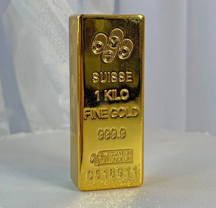 BURNING LOVE Gold Bar Lighter Case