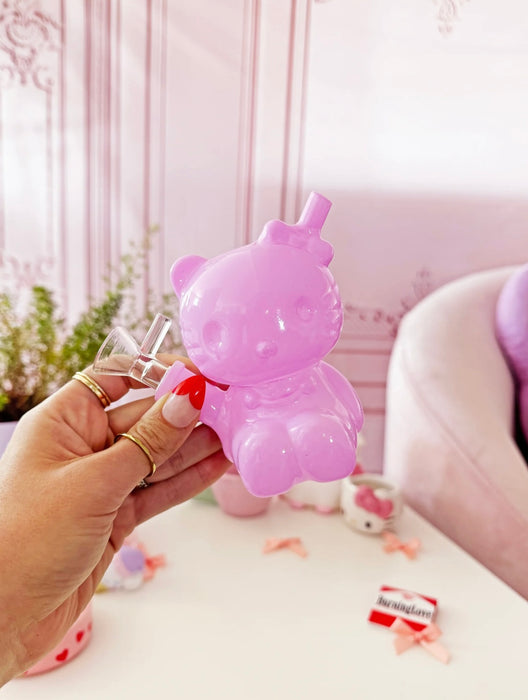 BURNING LOVE Pink Kitty Bubbler