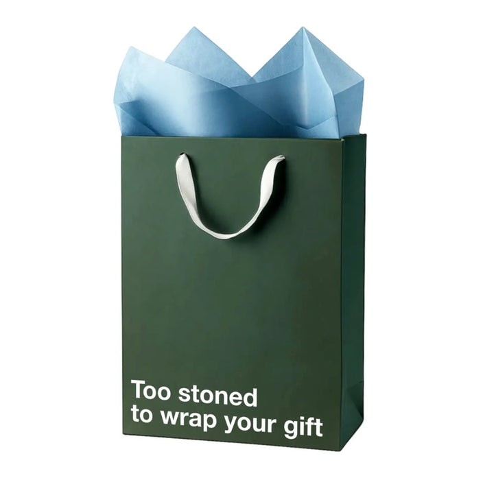 MilkToast Brands "Too Stoned To Wrap Your Gift" Funny Stoner Gift Bag
