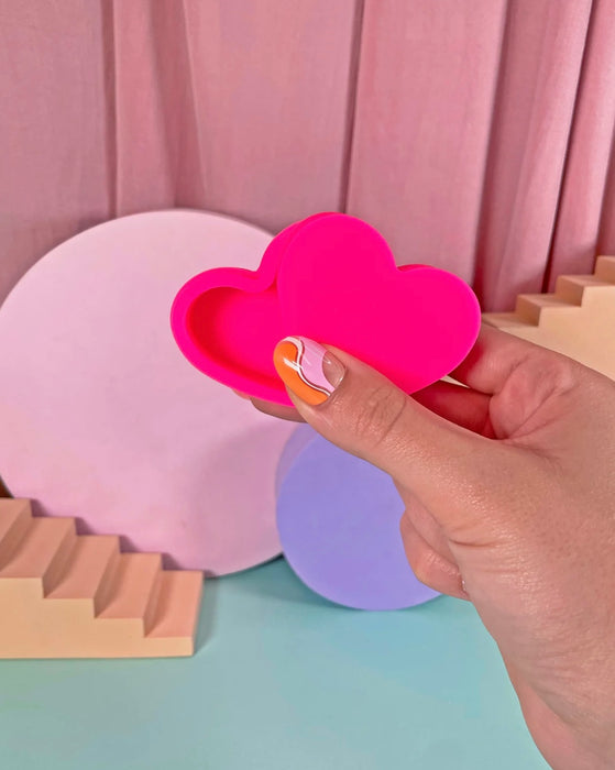 BURNING LOVE Heart Silicone Container - PINK