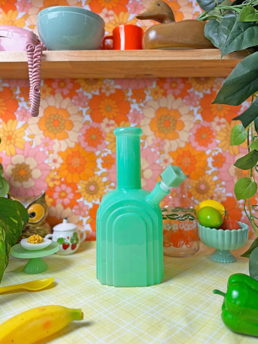BURNING LOVE XL DECO MILK GLASS BONG