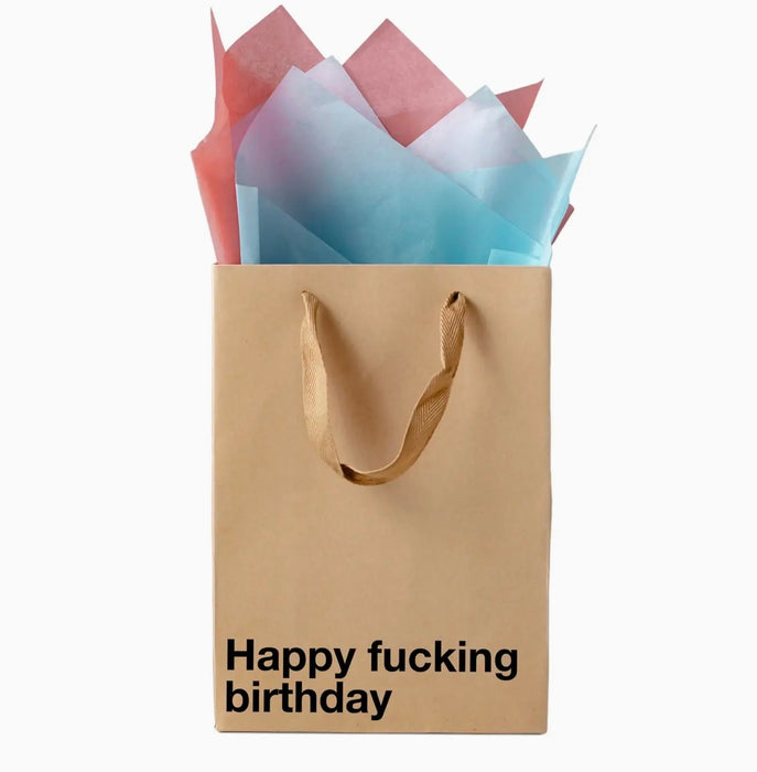 MilkToast Brands "Happy Fucking Birthday" Funny Gift Bag