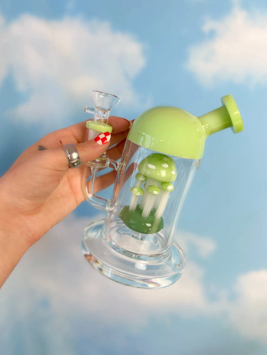 BURNING LOVE Fungi Family Cloche- Jade Green