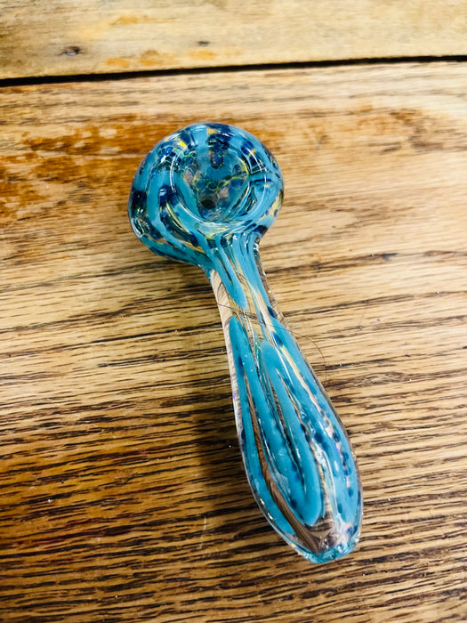 Simple Worked Spoon Pipe | 3.25"-3.5" | BLUE PASSION