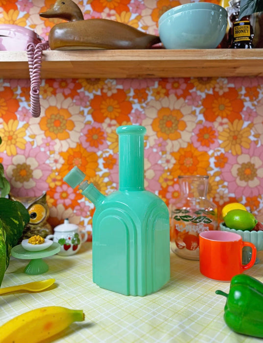 BURNING LOVE XL DECO MILK GLASS BONG