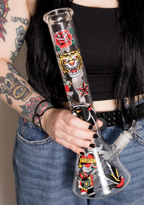 Canna Style 16” TATTOO BEAKER BONG