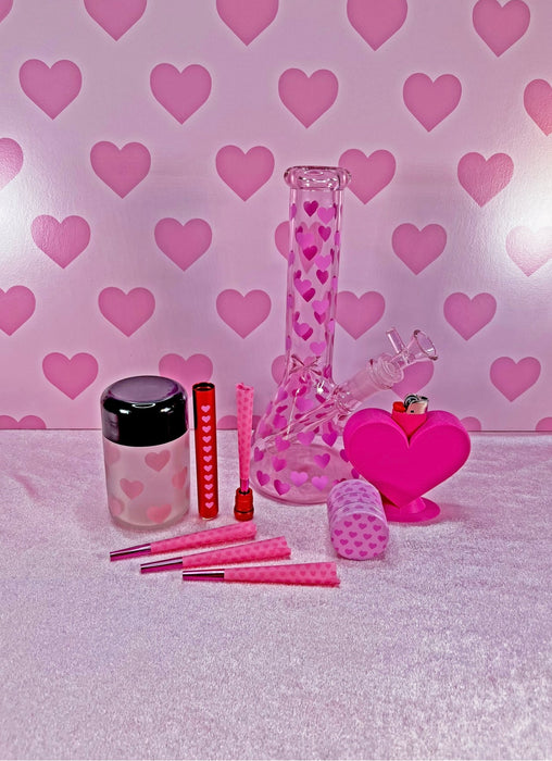 BURNING LOVE Heart Throb Beaker Bong